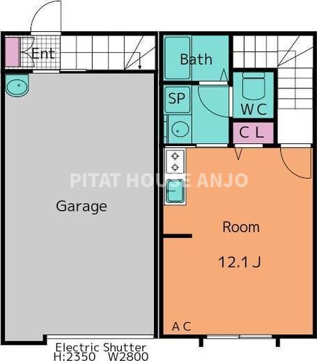 Garage Villa 西岡崎（105） 間取り図画像