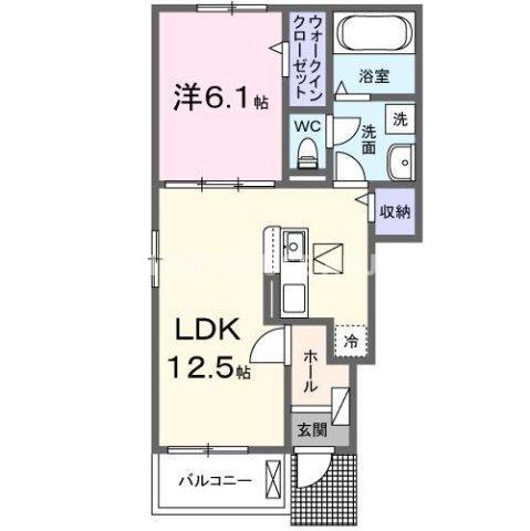 アイリス横山Ｂ（101） 間取り図画像