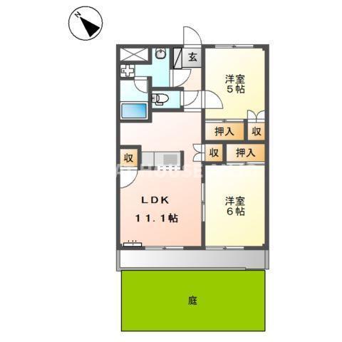 サンハピネス 間取り図画像