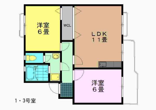 グリーンガーデン稲場Ａ（201） 間取り図画像