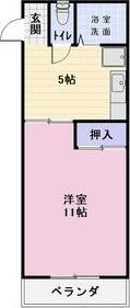 エブリワン西棟（208） 間取り図画像