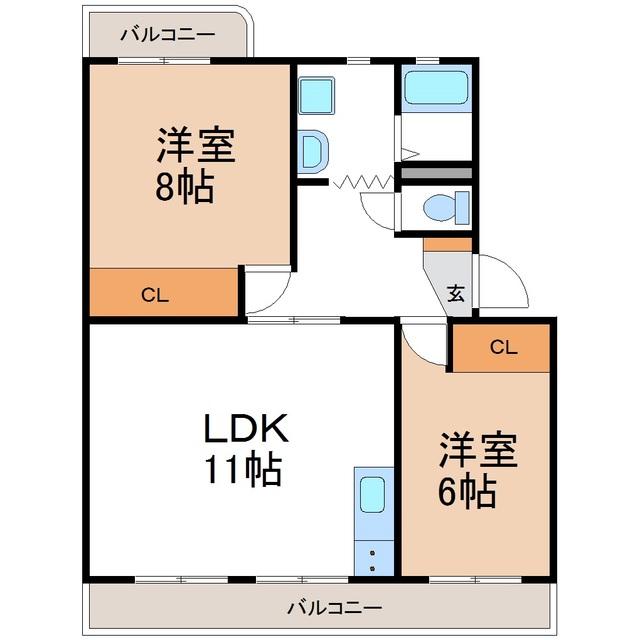 ファーストシティ市川（305） 間取り図画像