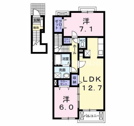 ロアンジュ　Ａ（203） 間取り図画像