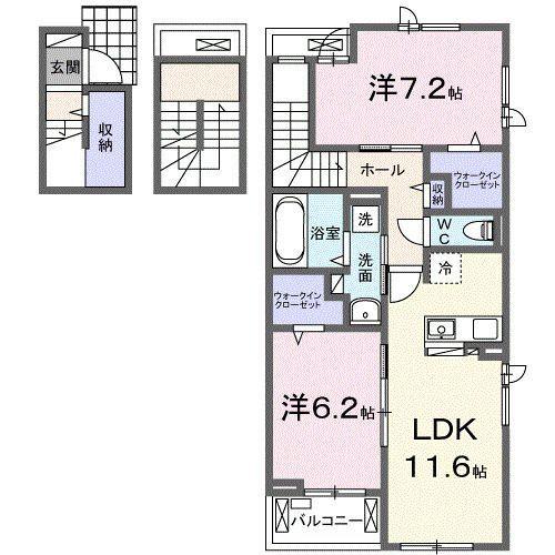 アイリス横山Ａ（301） 間取り図画像