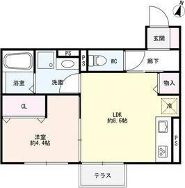 スカイコートB棟（103） 間取り図画像