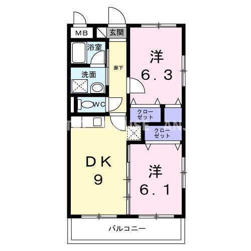 クレマチス（201） 間取り図画像