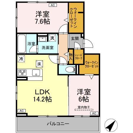 D-avance小川町（102） 間取り図画像