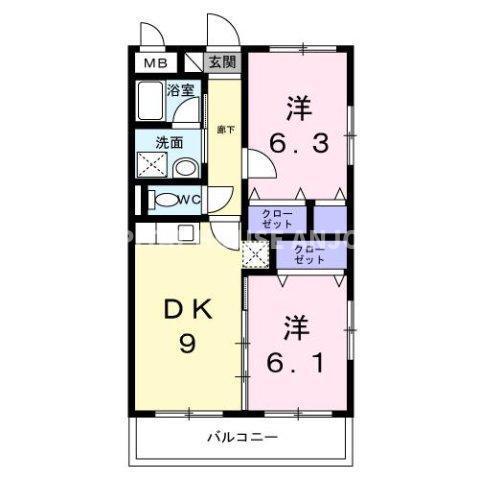 クレマチス（201） 間取り図画像
