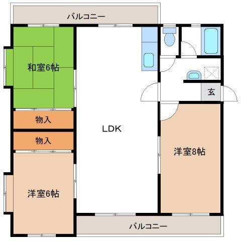 グリーンハイツミユキ（202） 間取り図画像