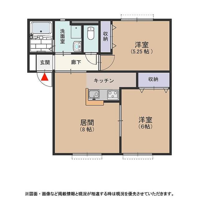 サンビレッヂさくら　B（102号室） 間取り図画像