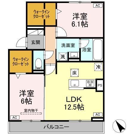 D-avance今本町A（101） 間取り図画像