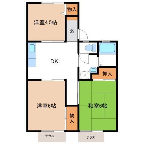 パークハウス二本木　Ｃ（105） 間取り図画像
