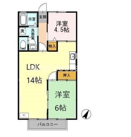 ドミールドルチェ　弐番館（201） 間取り図画像