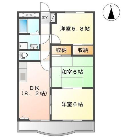 サンタプレイス岡崎（202） 間取り図画像