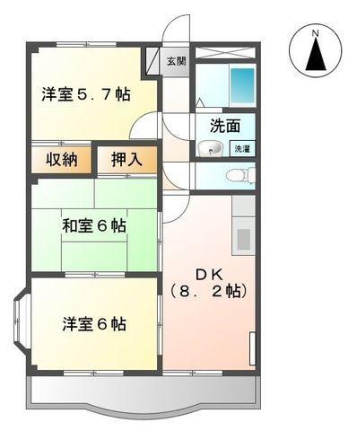 サンタプレイス岡崎（106） 間取り図画像