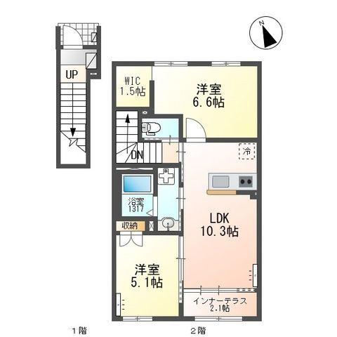 ウィルヴィレッジ　弐番館（205） 間取り図画像