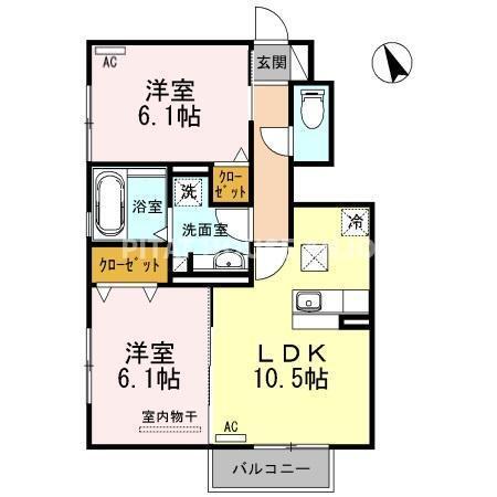 アルピニア　A棟（103） 間取り図画像