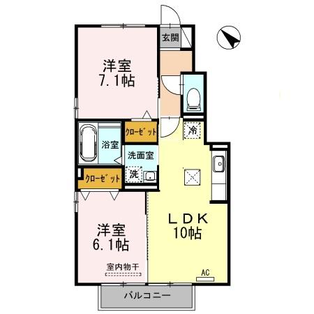 アン・ボヌール（102） 間取り図画像