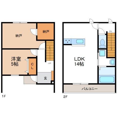 アリエル美園（A） 間取り図画像