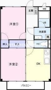 Surplus　Two　Ichikawa　B（101） 間取り図画像