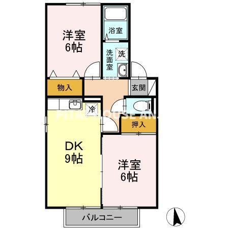 セジュール碧Ｅ（202） 間取り図画像