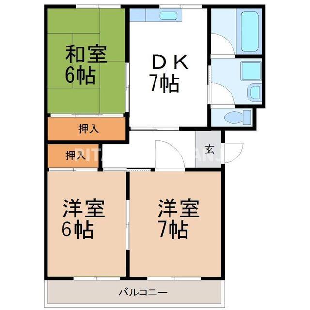 コーポラススギウラ（203） 間取り図画像