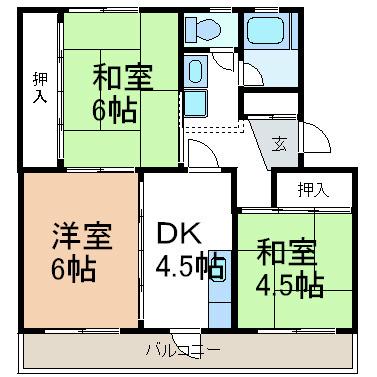 ドエルなかて（105） 間取り図画像
