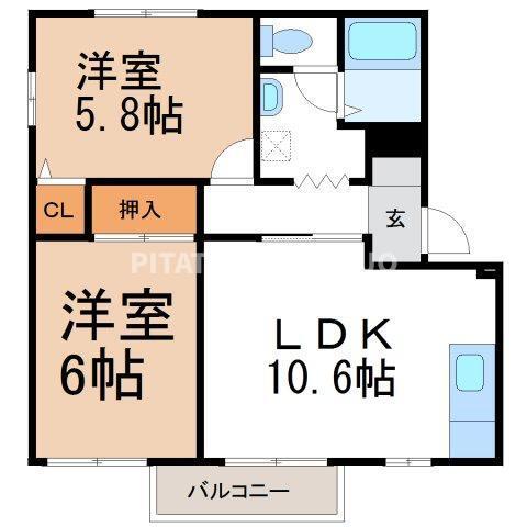 ファーストハイム　Ａ（201） 間取り図画像