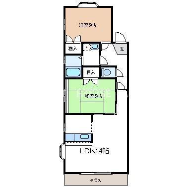 パームタウン今池（101） 間取り図画像