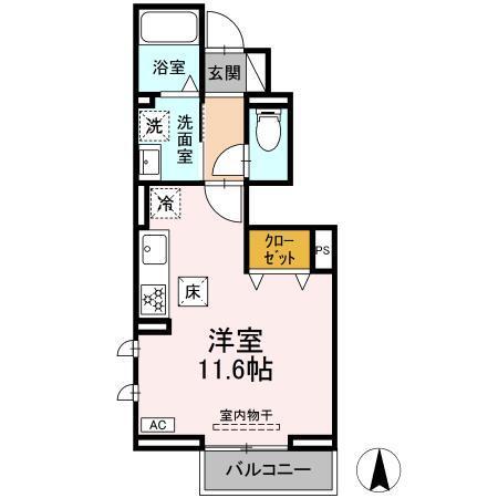 サニーコート　スリーリバー（105） 間取り図画像