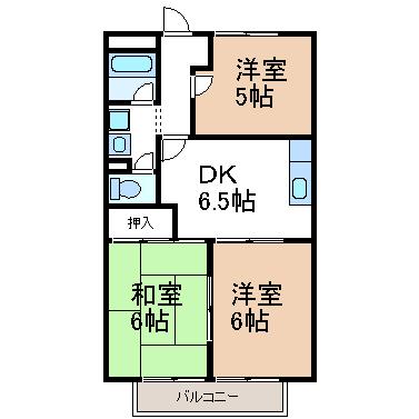 ハイステップ花田Ａ（A203） 間取り図画像