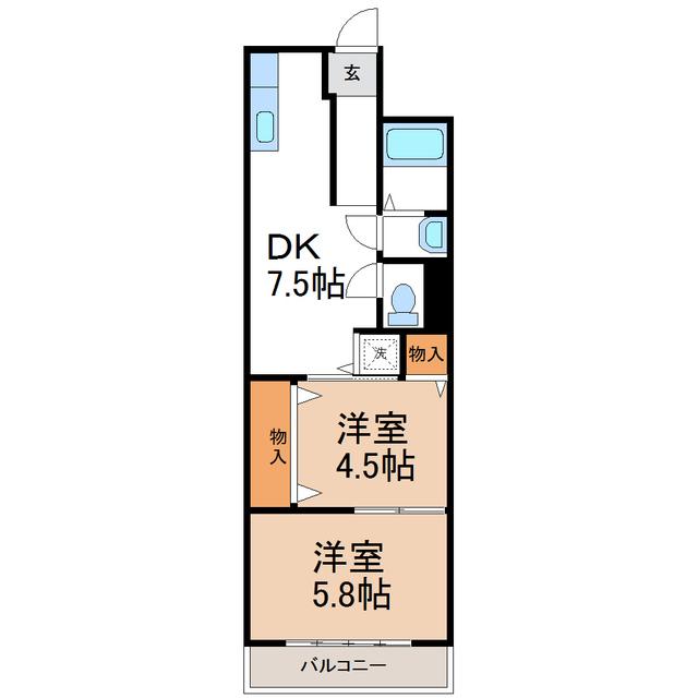 ハイデンス伊代（405） 間取り図画像