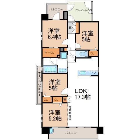 ダイアパレス三河安城（301） 間取り図画像