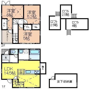 半崎の家（E） 間取り図画像