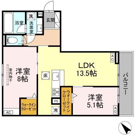 D-avance今本町B（103） 間取り図画像