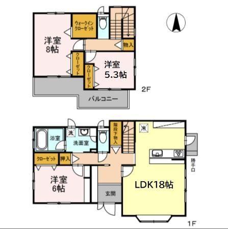 桜井町戸建貸家（1） 間取り図画像