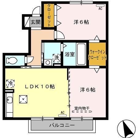 クレセントＡ棟（102） 間取り図画像