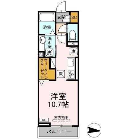 Grand D-ROOM中山Ⅱ（102） 間取り図画像