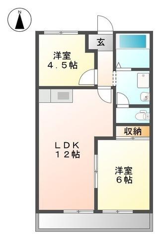 サンハイツ山田Ｂ（102） 間取り図画像