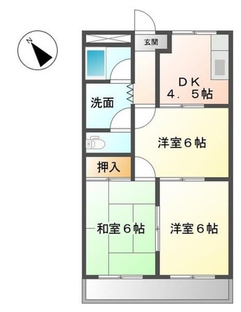 エバーハイツ（101） 間取り図画像