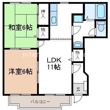 セントレージ横山（102） 間取り図画像