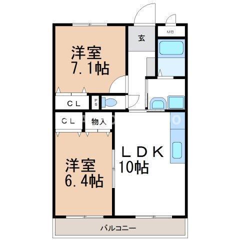 リベルテ杉浦（303） 間取り図画像