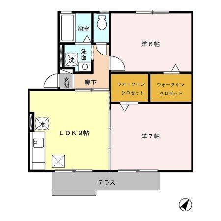 セジュール池鯉鮒　Ａ（102） 間取り図画像