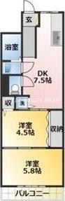 ハイデンス伊代（301） 間取り図画像
