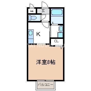 ティーワン半城土（201） 間取り図画像