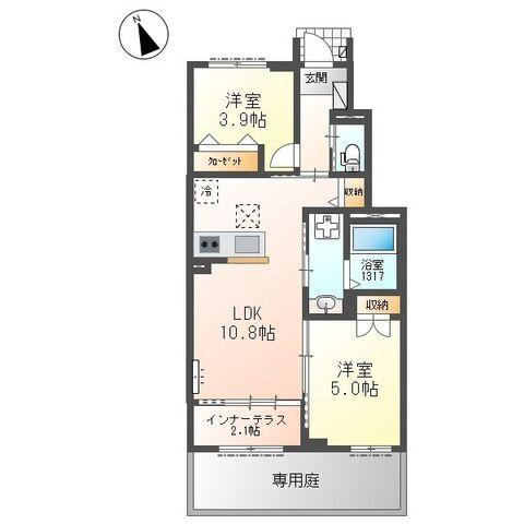 ウィルヴィレッジ　弐番館（103） 間取り図画像