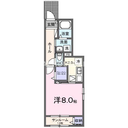 リゾ　フルール（101） 間取り図画像