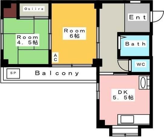 フジメゾン・西尾（402） 間取り図画像
