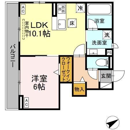 エスポワール呉竹（102） 間取り図画像