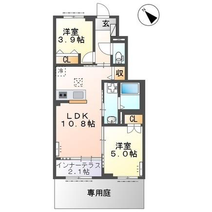 メゾン・テ・ヴェール（106） 間取り図画像